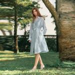 ELLE Платье с длинным рукавом Women's Blue - фото 7