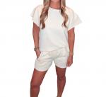 Френч терри шорты кремовые Veveret - фото 3