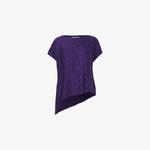 Топ Leem в геометрическом узоре, фиолетовый - фото