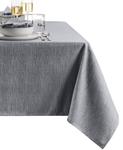 Скатерть Continental Solid Texture, водо- и пятностойкая, 60 x 120 дюймов Elrene, Gray - фото 2