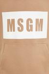 Хлопковая толстовка Msgm, бежевый - фото 4