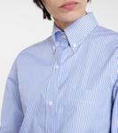 Хлопковое платье-рубашка Thom Browne, синий - фото 4