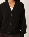 Кардиган крупной вязки Vila черного цвета - фото 4