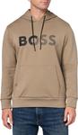 Толстовка с капюшоном и тисненым логотипом BOSS, Teak Beige - фото