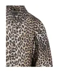 Рубашка с леопардовым принтом и баской Ganni, коричневый - фото 4