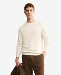 Мужской кашемировый свитер прямого кроя MANGO, Ivory White - фото