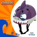Шлем K3yriders 3D Shark junior, фиолетовый - фото 5