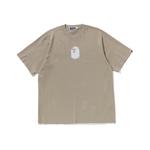 Футболка с принтом Face logo A BATHING APE, хаки - фото 7