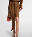 Мини-платье из жаккарда Saint Laurent, Ocre - фото 5