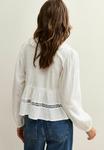 Блуза New Look LACE COLLAR LONG SLEEVE, White - фото 2
