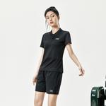 Рубашка поло женская черная Lining - фото 4