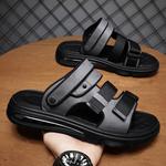 NMR Пляжные сандалии мужские черно-серые - фото 7