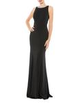 Платье-труба с декорированным воротом Mac Duggal, черный - фото