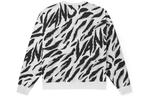 Толстовка Vans Tiger Stripes Pattern Round Neck Pullover White Black VN0002BPYM8, черный - фото 2