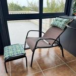 Плетеное кресло-шезлонг Zi Ye из искусственного ротанга с выдвижной подставкой для ног - фото 2