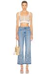 Кроп широкие джинсы Ganni, Light Blue Stone - фото 5