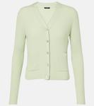 Шерстяной кардиган в рубчик Joseph, Matcha - фото