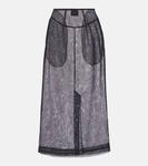 Юбка-карандаш из прозрачного тюля Simone Rocha, черный - фото