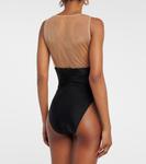 Боди Hands из тюля Adriana Degreas, черный - фото 4