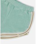 Детские шорты из махровой ткани для девочек - Little Kid Deux par Deux, зеленый - фото 4