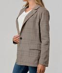 Классический клетчатый блейзер в многоцветном коричневом цвете SHERO - фото 4