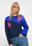 Джемпер ONLY ONLFREESIA FLOWER O NECK , Night Sky Pattern/Dark Blue - фото 4