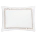 Подушка Matouk Astor Braid Standard Sham, коричневый/бежевый - фото