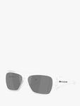 OO9492 унисекс прямоугольные солнцезащитные очки Oakley, Matte Clear/Grey - фото
