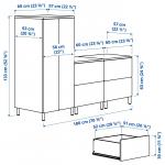 Гардероб SMÅSTAD/PLATSA IKEA, 180x57x133 см, цвет white with frame - фото 4