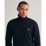 Свитер Gant Classic high neck, синий - фото 4