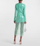 Платье миди с пайетками David Koma, серебряный - фото 3