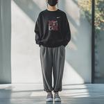 Унисекс худи Nike черное - фото 7