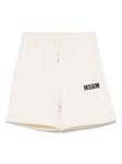 MSGM Kids шорты с логотипом, белый - фото