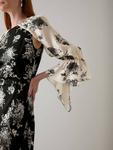 Платье Mimi Floral из чистого шелка L.K.Bennett, Cream/Black - фото 3
