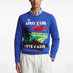 Интарсия вязаный хлопковый джемпер Polo Ralph Lauren, кобальтовый синий - фото 3