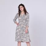 Минималистское чайное платье с принтом и рукавами 34 Smart And Joy, бежевый - фото 2