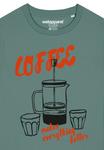 Футболка с принтом COFFEE MAKES EVERYTHING BETTER watapparel, темно-зеленый - фото 3