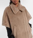 Плюшевая накидка тебе Max Mara, бежевый - фото 4