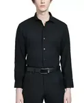 Рубашка мужская Perry Ellis Modern-Fit Lux Twill Solid Perry Ellis Portfolio, черный - фото 7