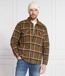 Куртка-рубашка мужская Boss Orange в клетку, коричневый - фото 3