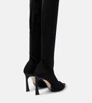 Ботинки выше колена с открытым носком Victoria Beckham, черный - фото 3