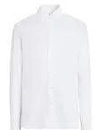 Рубашка с манжетами на пуговицах Zegna, белый - фото
