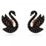 Серьги-Гвоздики в форме лебедя Swarovski - фото 2