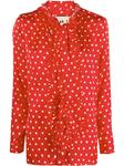 Plan C блузка в горох, красный - фото