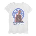 Футболка с рисунком «Сокол и Зимний солдат» для девочек 7–16 лет «Сокол» в стиле ретро Marvel - фото