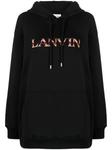 Lanvin худи с вышитым логотипом, черный - фото
