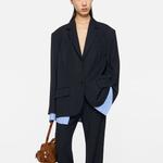 Acne Studios Двубортный пиджак, Marine Blue - фото 3