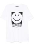 Футболка с изображением смайлика Moschino, белый - фото