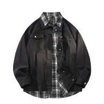 Fax For Fmacm Джинсовая куртка унисекс FMACM, Черный + синий [Рубашка] - фото 8