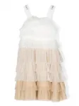 Платье с оборками TWINSET Kids, белый - фото